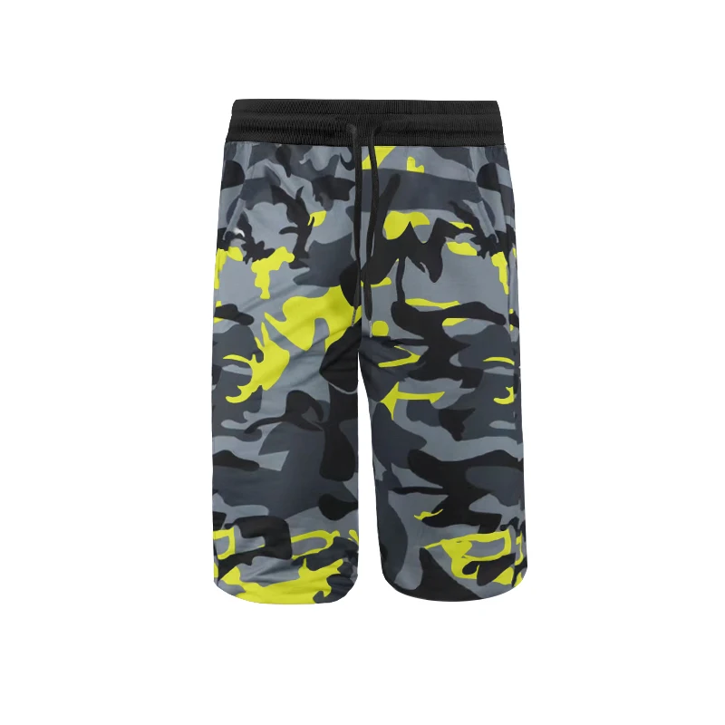 Impressão Digital Camouflage Shorts dos homens, flexível, estiramento, Seven Point, Athleleisure, verão, Amazon, 2024