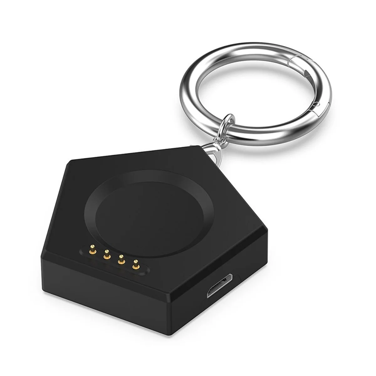 شاحن محمول T36C من النوع C وشاحن مغناطيسي Micro-USB للساعة 2 للساعة X/4 Pro/3 Pro الذكية باللون الأسود