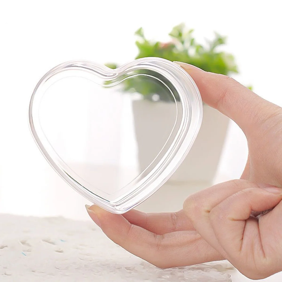 

5 Pcs Toiletry Containers Heart Jewelry Box Transparent Storage Case Accessories