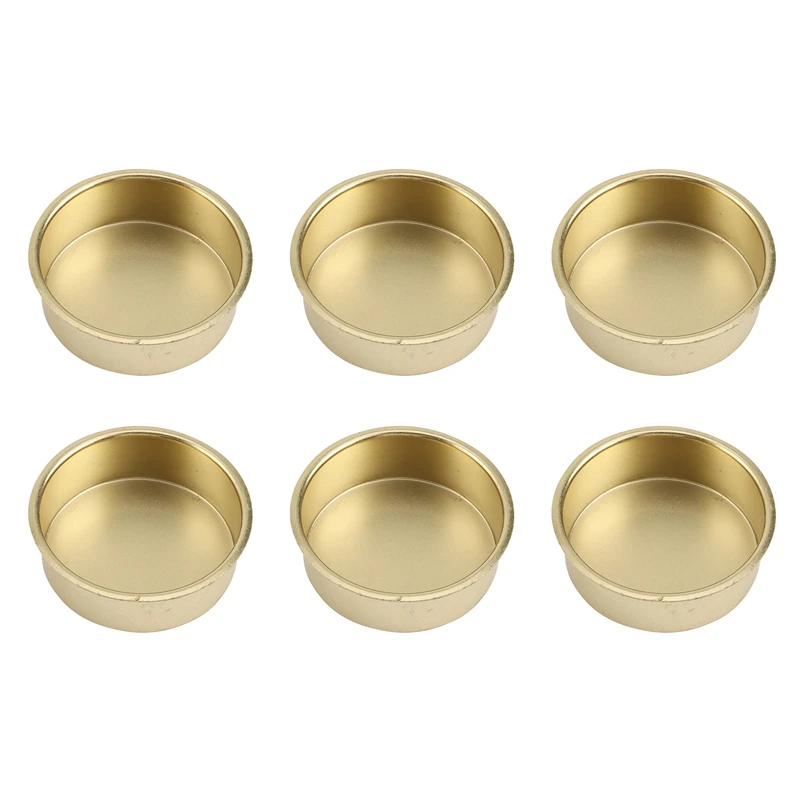 6Pack Christmas Golden Candle Cups, Iron Candles, Utensils, Lighting Accessories, Metal Candle Holders