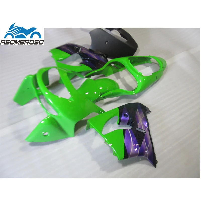 Best Selling Injection Motorcycle for Kawasaki Ninja ZX9R fairing kit 1998-1999 green purple fairing set zx9r 98 99 JP55