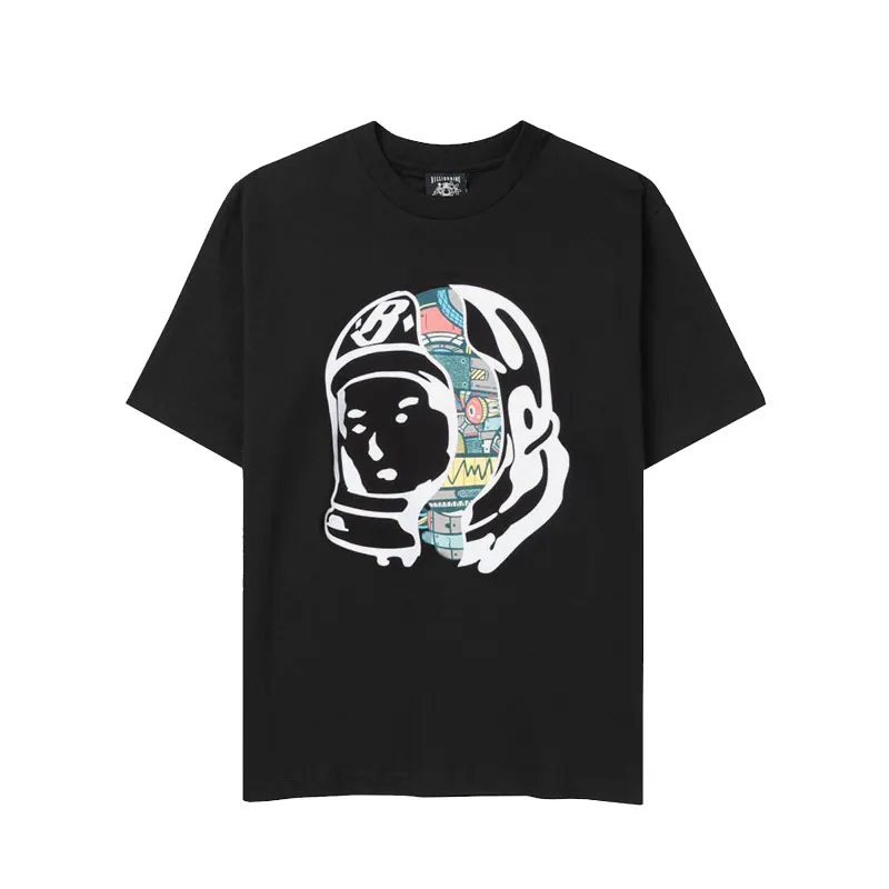 

Summer Fashion Heavyweight Retro Men's English Letters 100_ Cotton Printed Round Neck High-quality Casual Fitness Street T-shirt