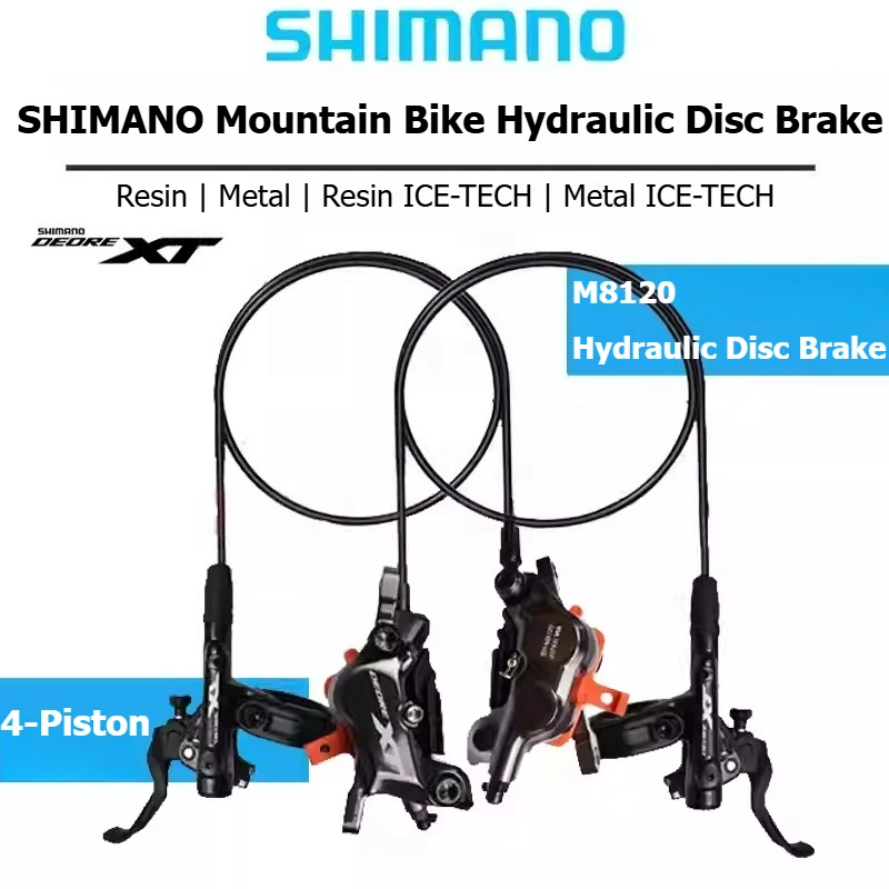 

SHIMANO Deore XT M8120 Hydraulic Disc Brake Set 4‑Piston Caliper BL-M8100 Brake Lever for Mountain Bikes