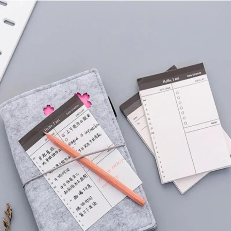 Daily Schedule Memo pad To Do List Time Sticky note Schedule planner stickers