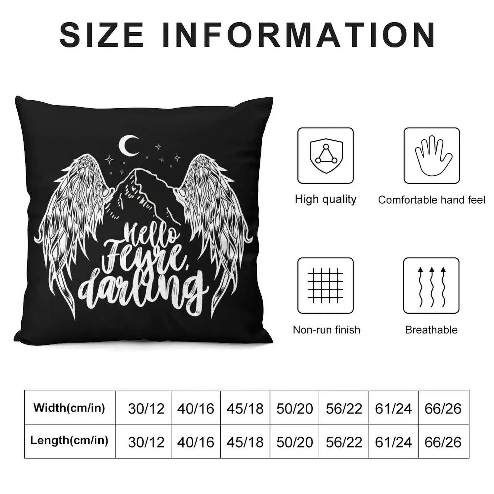 Hello Feyre, darling! Throw Pillow Christmas Pillowcase Sofa Covers Decorative Cushions For Luxury Sofa pillow