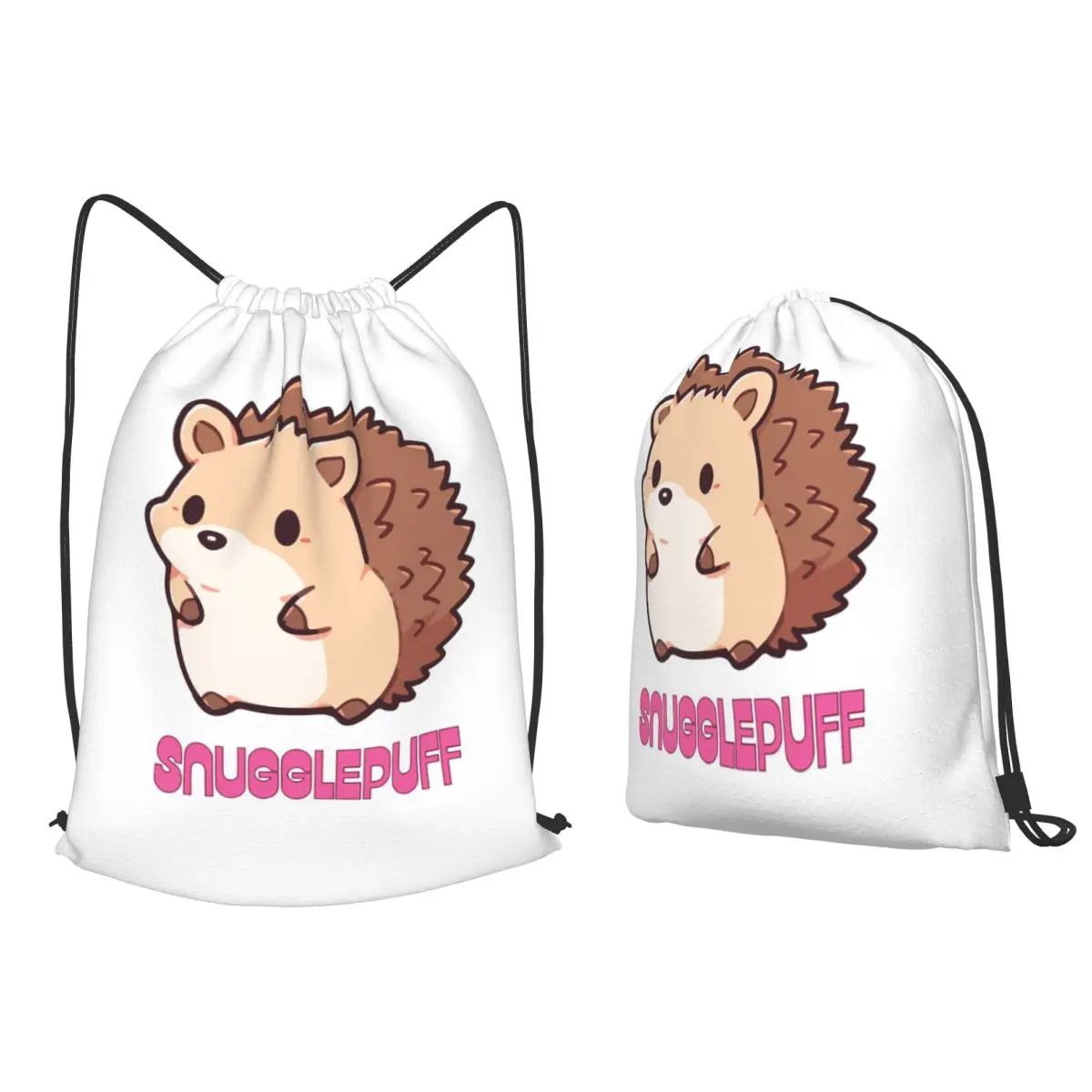 Snugglepuff (Hedgehog) Backpacks Fashion Drawstring Bundle Pocket Sports Bag Book Bags for Man Woman School