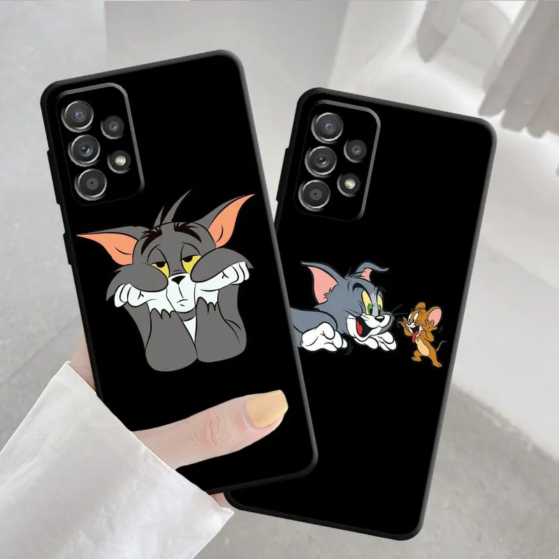 Phone Case for Samsung A12 A52 A14 A53 A71 A72 A11 A21 A33 A50 A70 Silicone Cover Tom And Jerry Demons And Angel