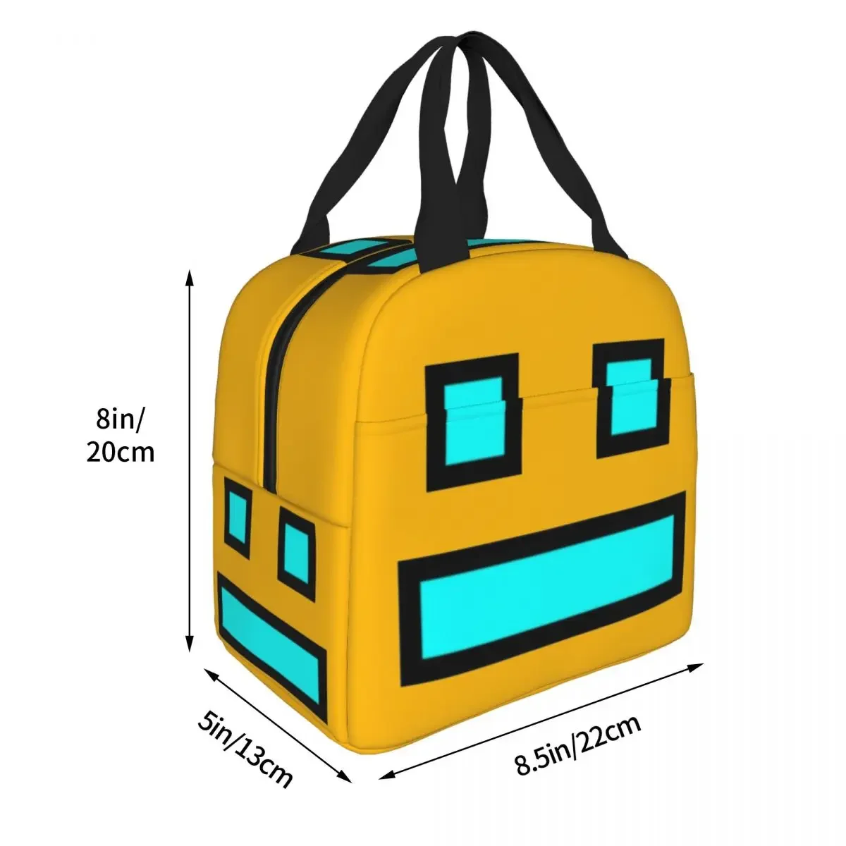 Cube Geometry Gaming Dash Insulated Lunch Bag Cooler Bag Meal Container Portable Lunch Box Tote Food Handbags Work Outdoor