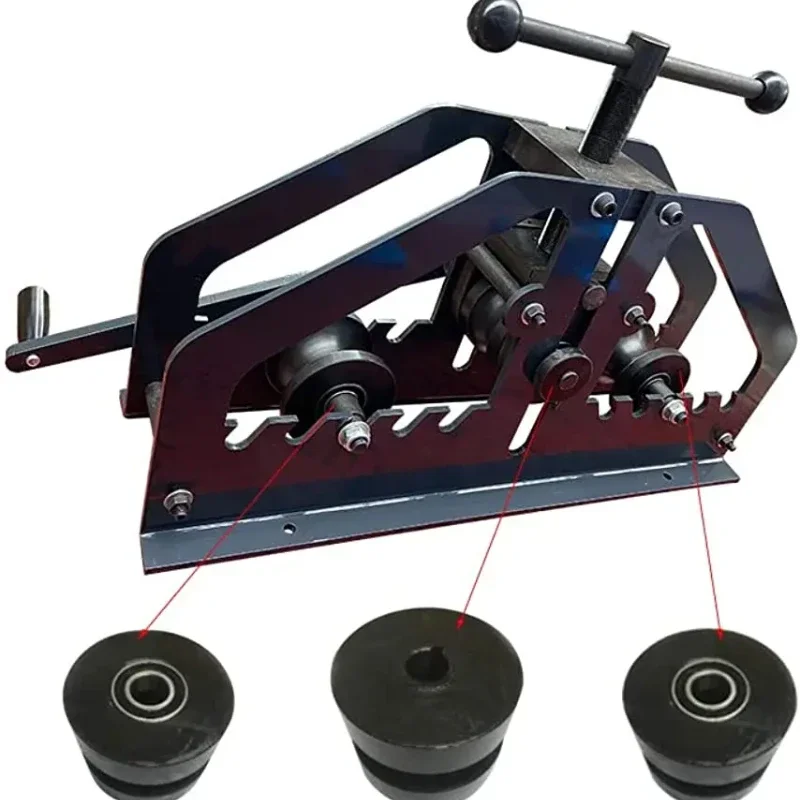 Piegatubi manuale per tubi metallici Set di piegatura per panche termoretraibili con barella a rulli rotondi da 1,5" GDAE10 Piegatubi per tubi resistenti