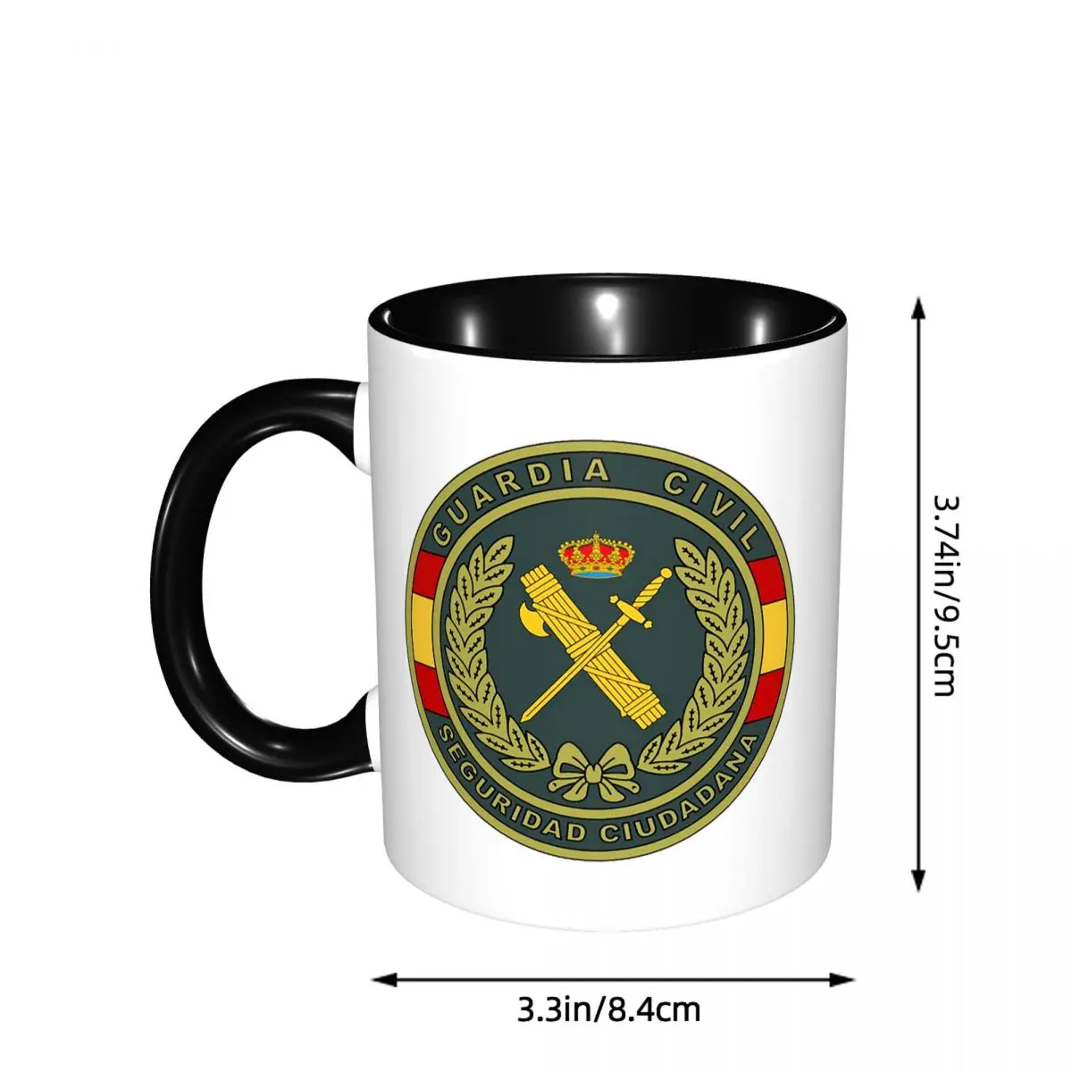 Emblem Of The Spanish Civil Guard Mug Funny Ceramic Coffee Cups Tea Mugs Milk Cup Drinkware Gifts for Woman Man