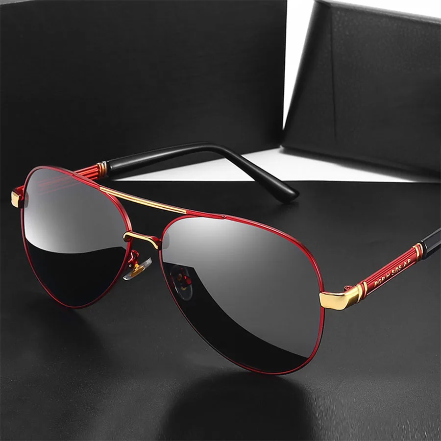 New Spring Leg Polarized Men's Sunglasses Outdoor Driving Sun Protection Eyewear Anti-Reflective Frog Eyes Style
