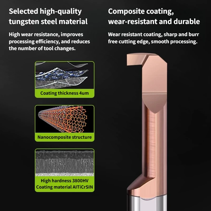 MGR Boring Tool Tungsten Steel Alloy Groove Tool Micro Small Hole Inner Cutting Hook Groove Tool Groove Cutting Cart MGL Reverse