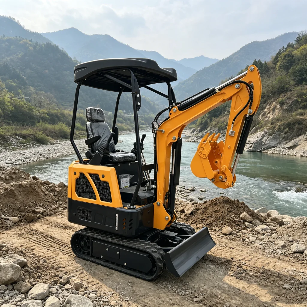 Stable Continuous Operation Replaceable Attachments 0.8 Ton Excavator Mini Excavator with Attachments Chinese Mini Excavator