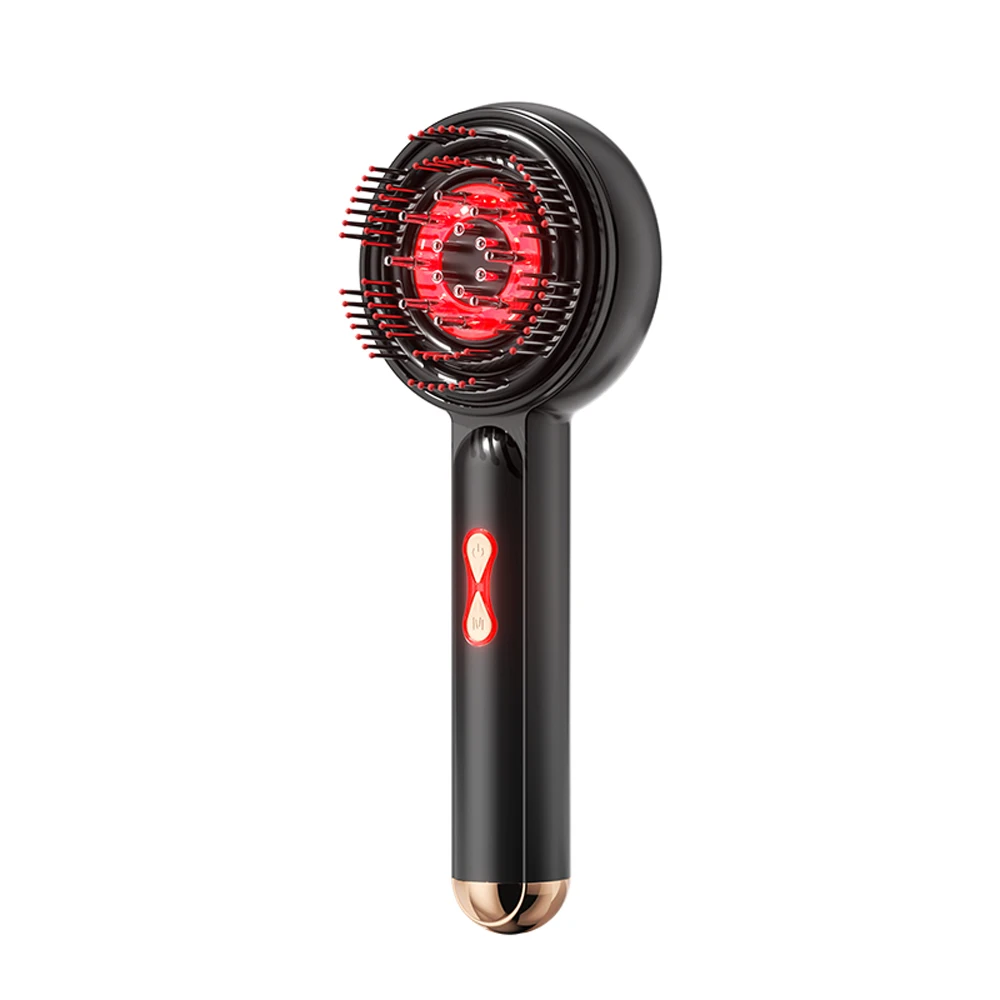 Smart Library KV Electric Vibration Massage Comb Red Light Hair Follicle Comb Scalp Oil Liquid Applicator Head Massager Hair Gr