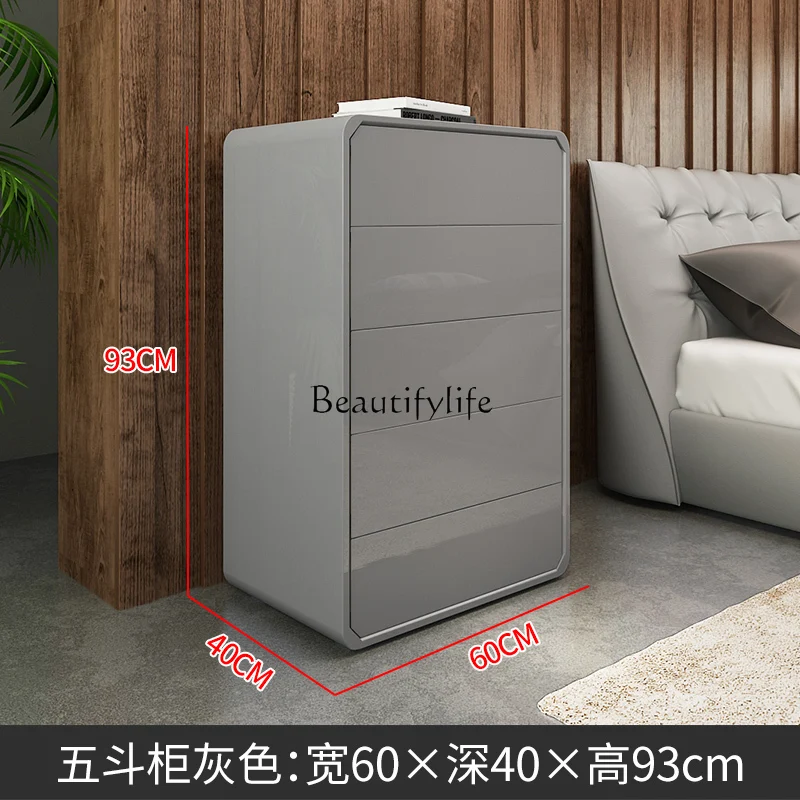 

5Italian minimalist paint chest of drawers modern minimalist bedroom storage multi-functional chest of drawers