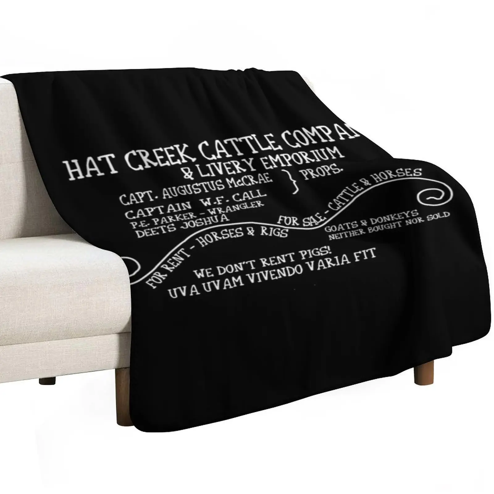Lonesome dove - Hat Creek Uva uvam vivendo veria fit Throw Blanket Warm for winter Soft Cute Plaid Quilt wednesday Blankets