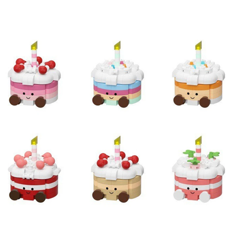 Creative Birthday Cake Building Blocks Set - DIY Gift Simulation Design Leisure Game for Adults