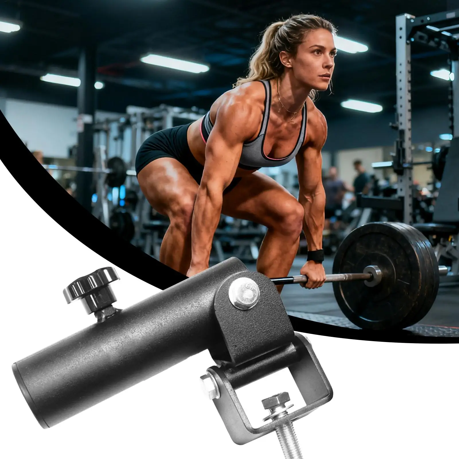 Bar Row Attachment Non Slip 360 Degrees Rotating Accessories Rotation Bar Attachment For Gym Fitness Bodybuilding Training