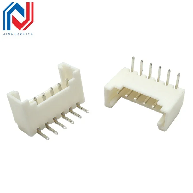 50 Stuks Gebogen Naald Hy2.0 Mm Enkele Rij Gesp Gebogen Voet Socket 2P 3P 4P 5P 6P-12P Connector Pitch 2.0Mm Terminal Connector