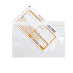100PCS Transparent Envelope Clear With Packing List Enclosed Printing Pouch Envelope Bag for Invoice Packing Slip
