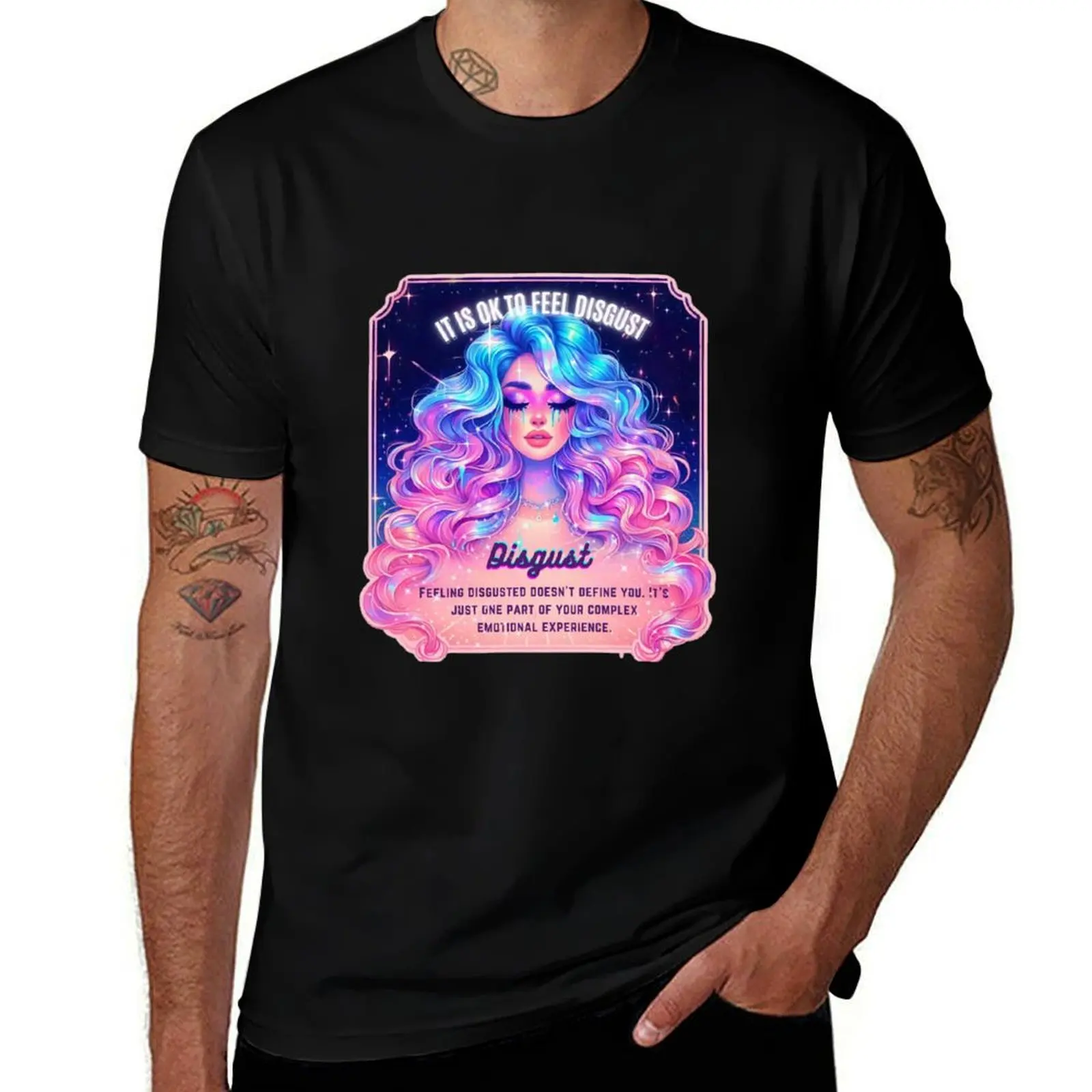 Pastel Holographic Watercolor Sticker: Accepting Disgust, Embracing Emotional Authenticity T-Shirt