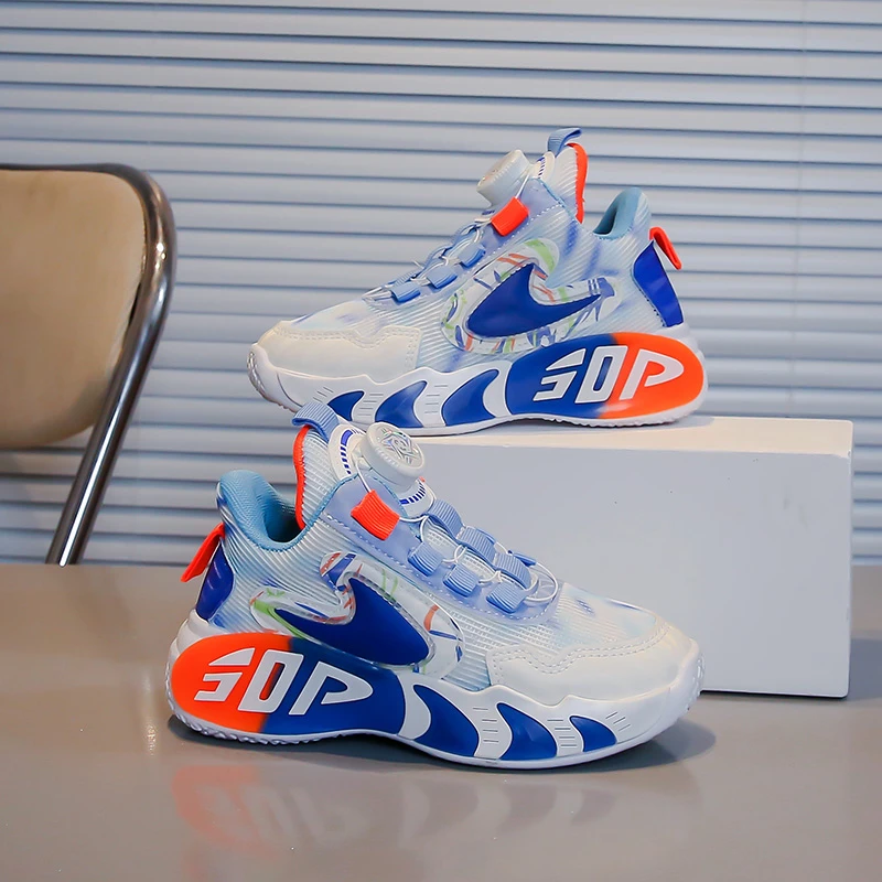 

Boys' breathable anti-slip running shoes 2025 autumn boys' sports shoes Children's versatile basketball shoes for students