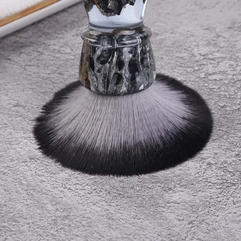 YAQI ROCKS 28mm Synthetic Hair Resin Handle Men Wet Shaving Brush and Shaving Soap Set