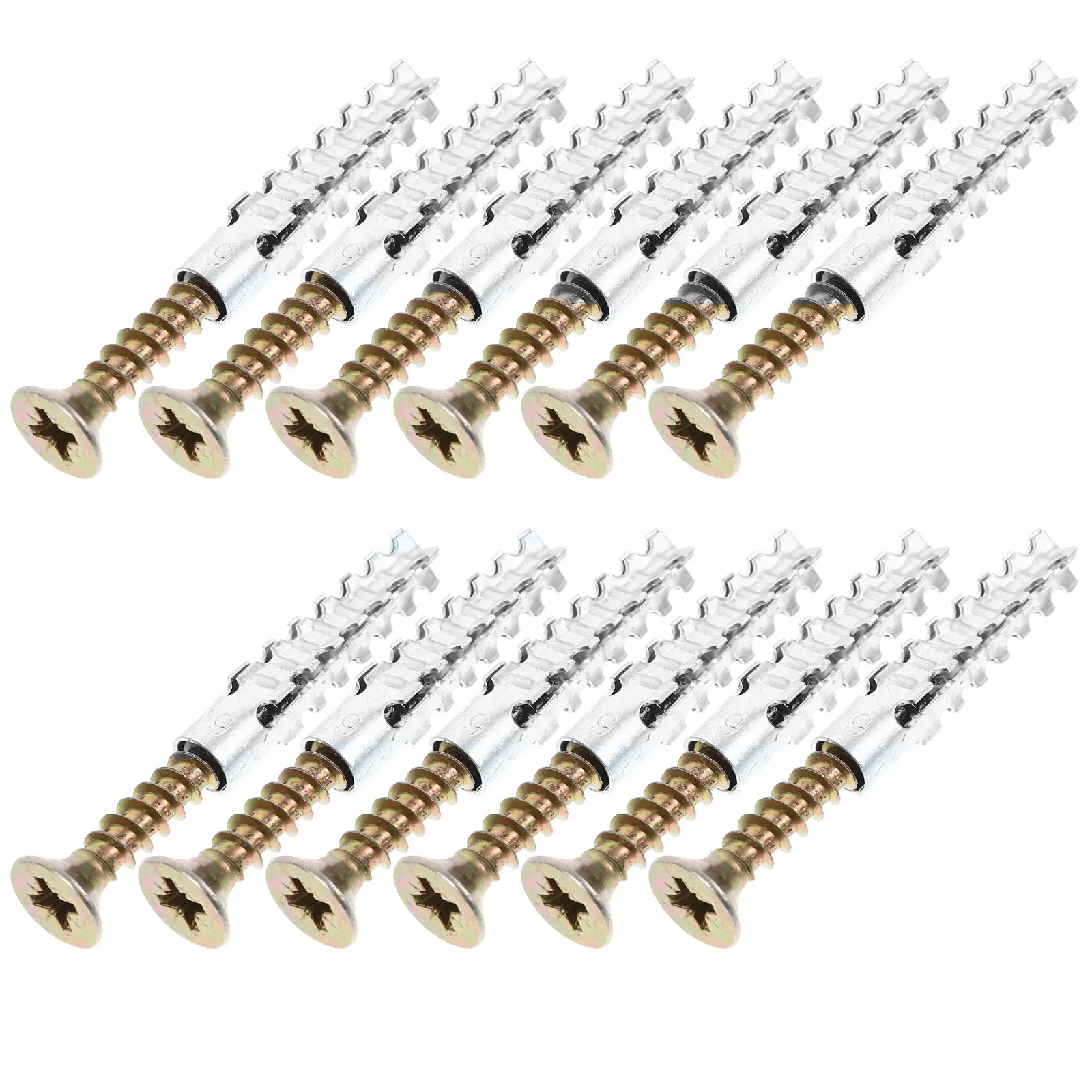 

40 set 40 set Drywall Wall Anchors Heavy Duty Concrete Screws Rust Proof Steel Spiral Thread Strong Screws Anchors Kit For