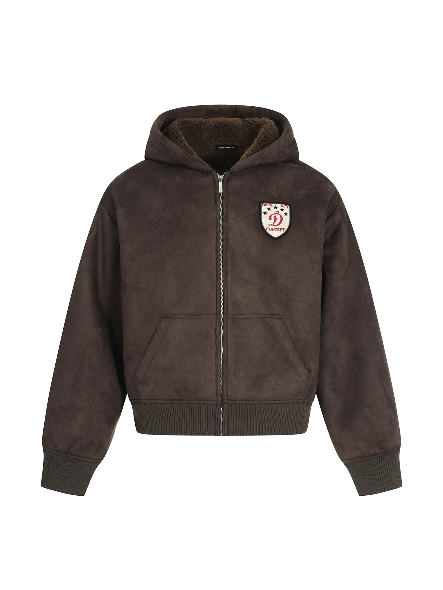 

AJEM American Retro Barn Sle Suede Coat Thi Warm Hooded Jaet Men Women Winter Casual Loose Cotton Clothes Trendy