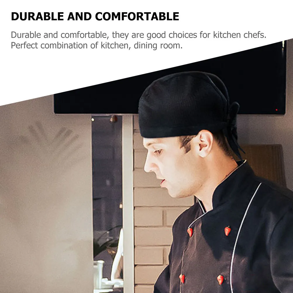 

8Pcs Black Chef Hat for Men and Women Kitchen Cooking Hat Restaurant Cafe Grill Work Cap Comfortable Adjustable Design