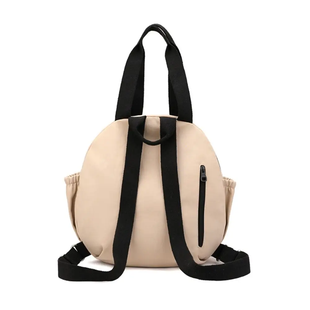 Korean Style Swimming Nylon Backpack Large Capacity Solid Color Round Shape Shoulder Bag Tote Bag Niche Design Fitness Bag