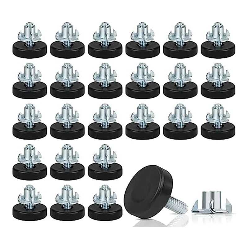 

ABYN-1/4Inch Thread Furniture Feet Levelers,24PCS Adjustable Feet Levelers On Furniture Glide Leveling,For Table(1/4Inch-18)