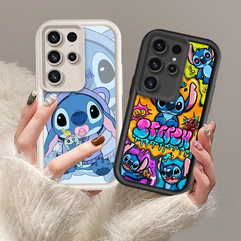 

Disney Stitch Angel Cute Art For Samsung Note 20 S24 S23 S22 S21 S20 Ultra Plus FE A25 A23 A22 A15 A31 5G Eye Ladder Funda