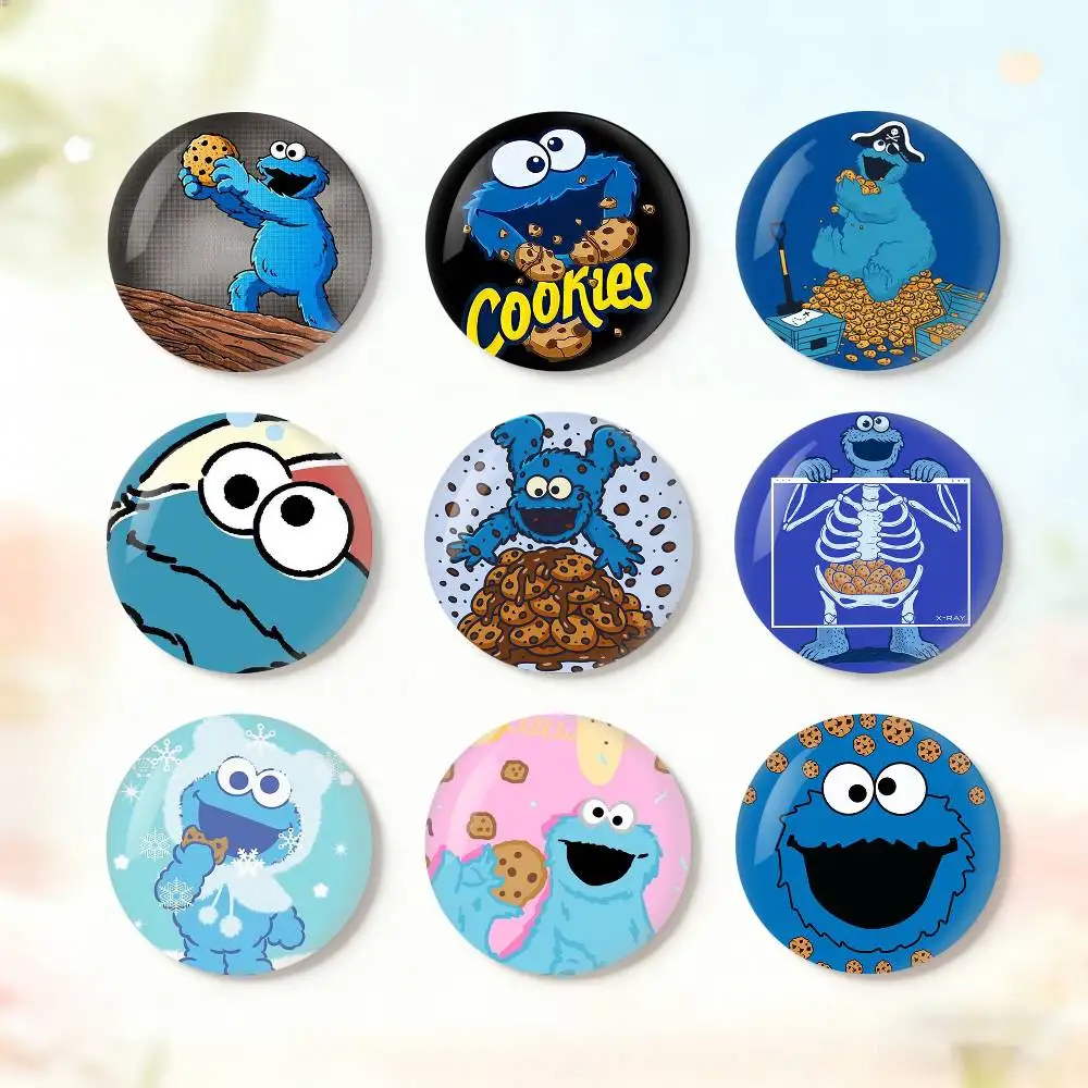 

C-Cookie-M-Monster Badge Tinplate Soft Button Pin Brooch Metal Badge Custom Jewelry Accessories Hat Bag Lapel