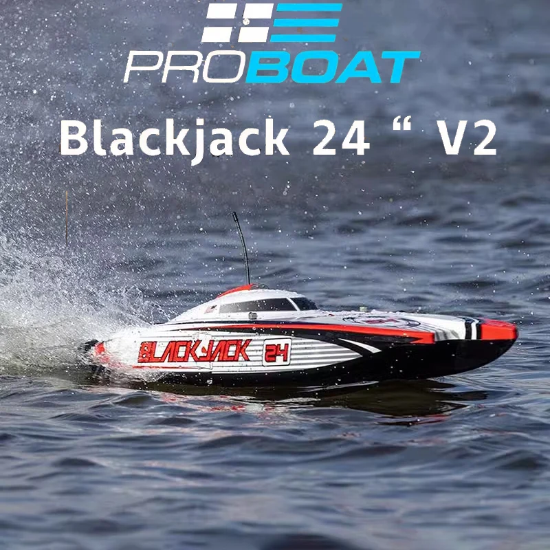 PROBOAT V2 Blackjack 24 Inch Brushless Catamaran Remote Control Electric Model Ship Rtr Adult And Children'S Water Rc Toy