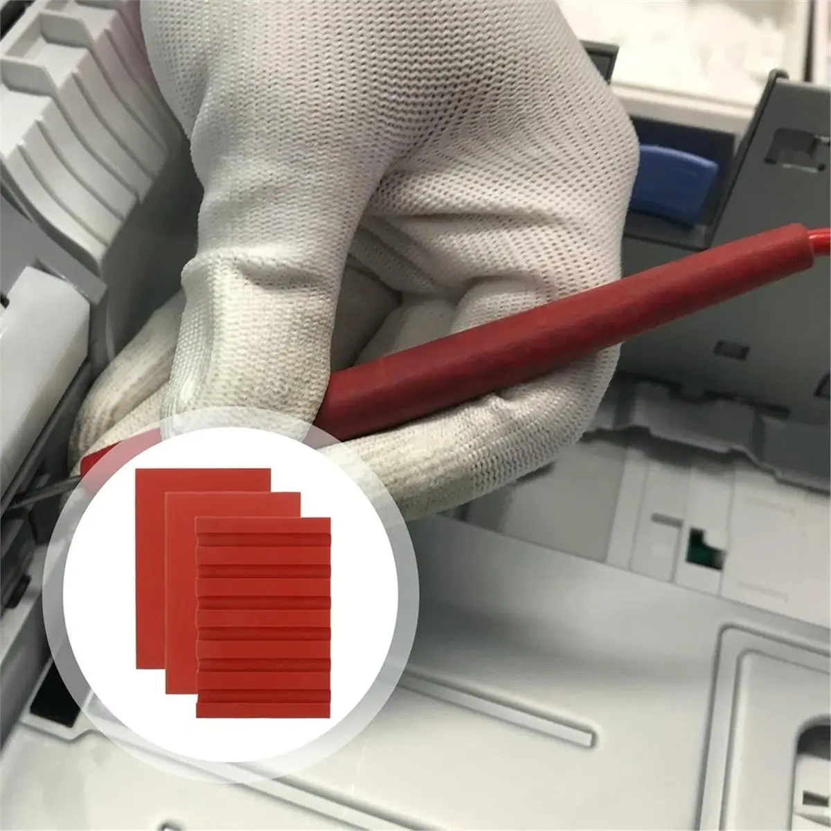 Multi-use Gear High Temp Resistants Pen Mat for Heat Press - 6 Slots Silicone Pen Sublimation Pad - 5/10mm Thickness Heat Transf