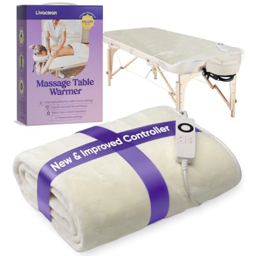 

Нагревательный коврик для массажного стола - 6 температурных режимов - 71 x 31,5 дюймов - Мягкий флисовый фланелевый нагреватель для спа-кровати - Электрический массажный нагреватель