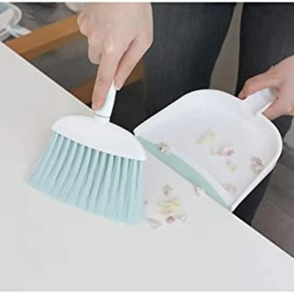 3 Sets Mini Broom and Dustpan Set Table Dining Table Crumb Sweeper Soft Bristles Multipurpose Desktop Cleaning Tools for Home