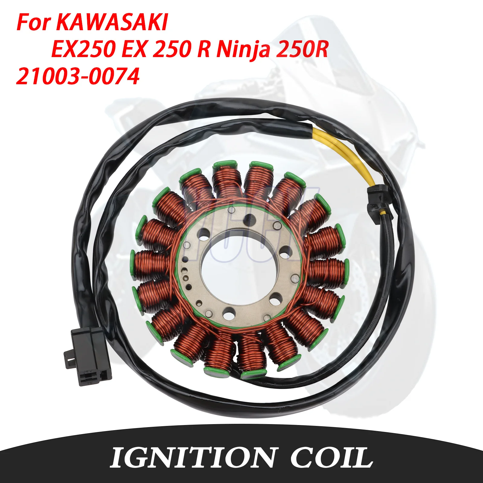 Bobine de stator d'allumage de moto impeccable 21003-0074 pour KAWASAKI EX250 EX 250 R Ninja 250R 2008-2012 210030074 TOP MOTO PART