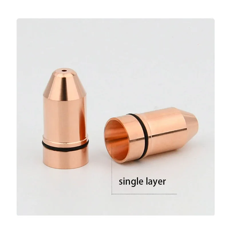 2PCS E-type bullet nozzle BT210S cutting equipment nozzle fastening nut copper nozzle single and double-layer nozzle