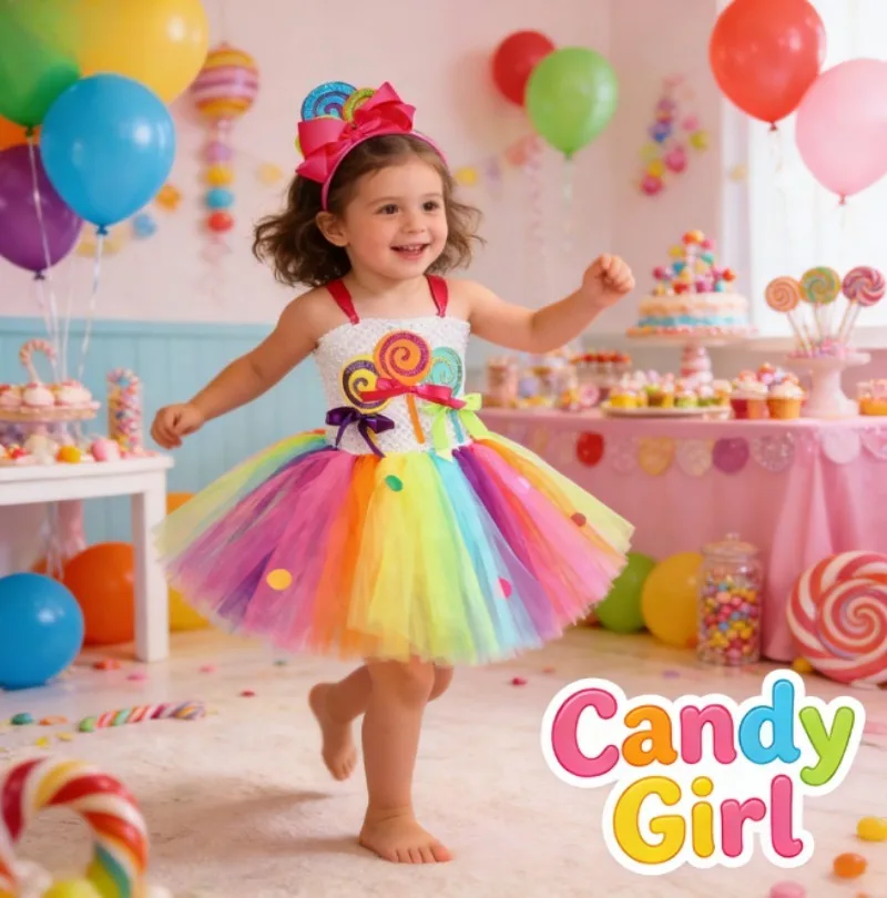 

Новинка: Красочная пышная юбка-пачка из фатина в стиле конфет и мороженого для девочек, детское платье принцессы для вечеринок и выступлений