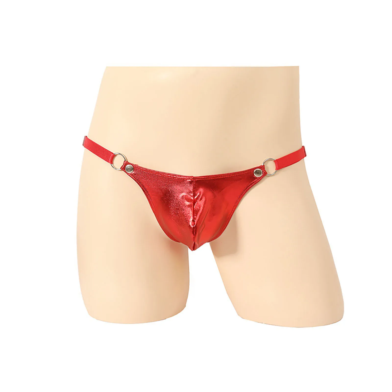 

Men Wet Look Metallic Shiny Low Rise G-string Briefs Bulge Pouch Open Butts Thongs Jockstraps Nightclub Couple Game Nightwear