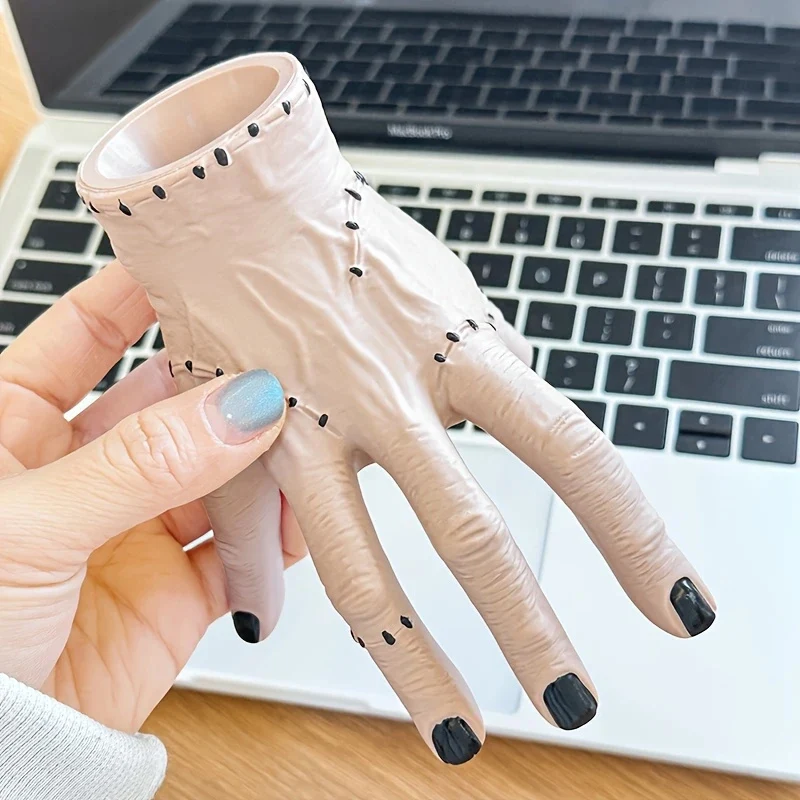 1PC Hand Shaped Pen Holder Durable Portable Stylish Storage for Pencil Pen Stationery Makeup Brush Organizer
