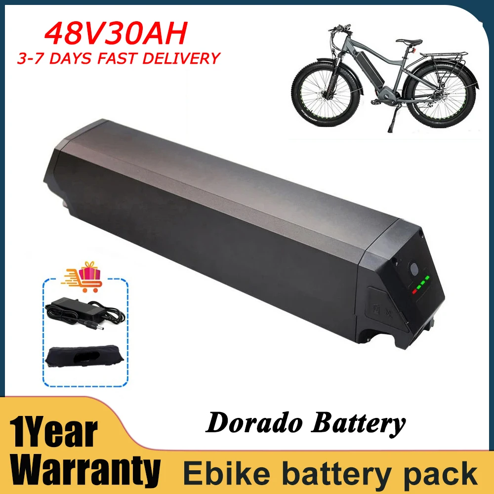 Dorado 48V 30AH 35A Ebike Rechargeable Lithium Battery Pack with 18650 Optional Cells for Electric Bicycle MTB Mountain Bike