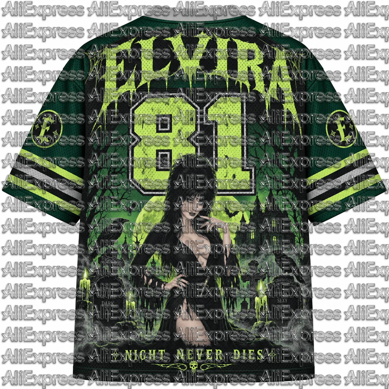 2026 Popular 80s Themed Sports Fashion Short Sleeved V-neck Mesh Streetwear Retro Band Movie Game Fan Gift T-shirt