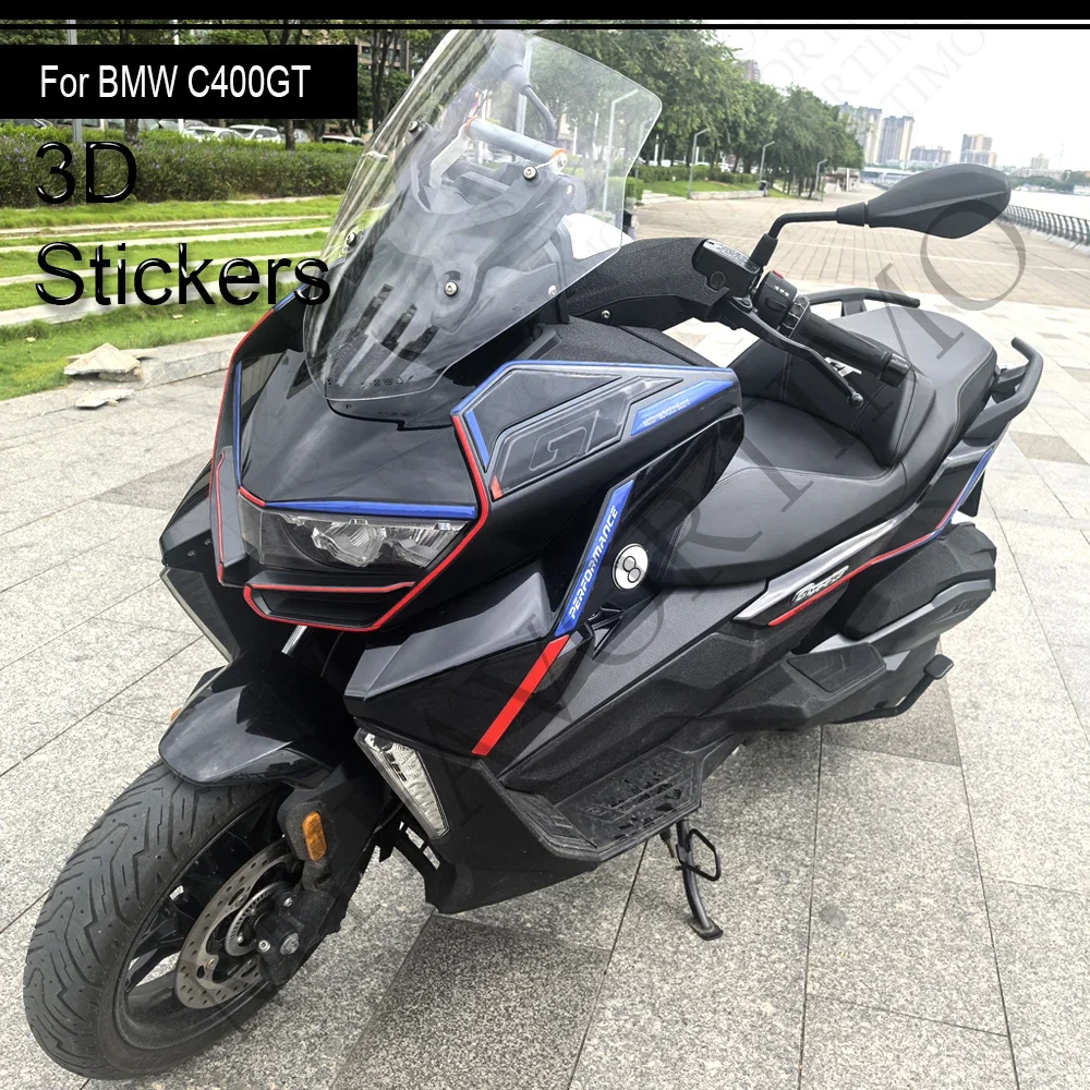 For BMW C400GT Scooter Motorcycle Fuel Tank Cap Body Fairing Fender Wind Deflector Handshield Stickers Decals BMWC400GT C400 GT