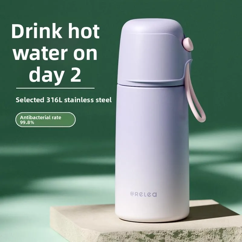 

Portable Stainless Steel Insulated Water Bottle for Students High Aesthetic Value 316L Stainless Steel Simple Design Women's ...