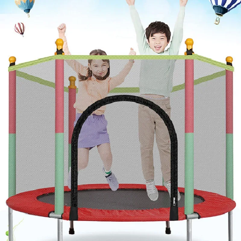 Children's Trampoline for Children Exercise Trampoline with Protective Net Equipped Indoor Sports Entertainment Load 100KG