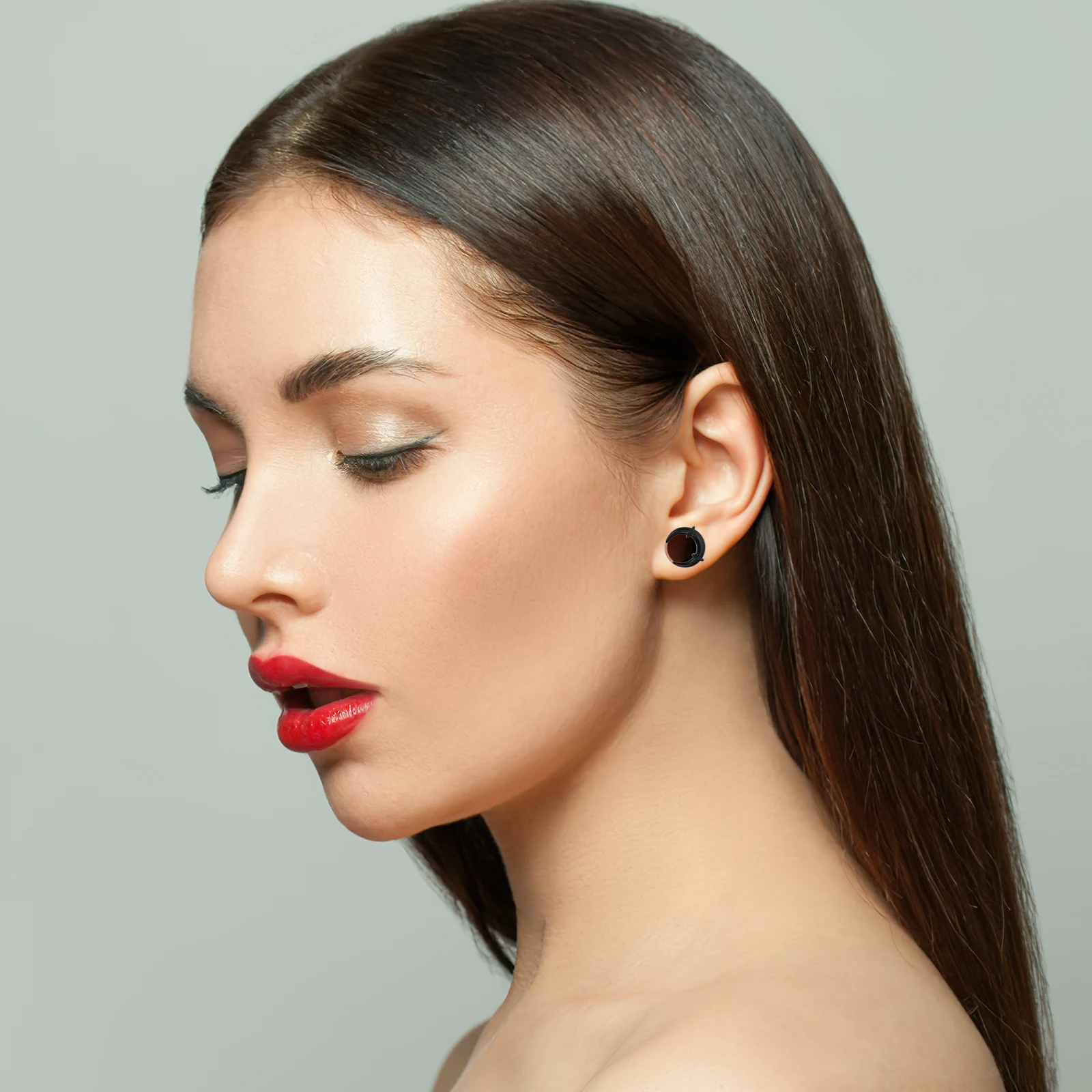 

15pcs Acrylic Septum Rings Ear Nose Jewelry Horseshoe Stretching Kit Black Horns Gauge Smooth Durable Elegant Party Club