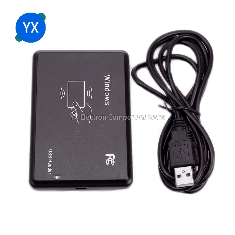 2pcs 125KHz Black Usb Proximity Sensor Smart Rfid Id Card Reader/id Card Swiper